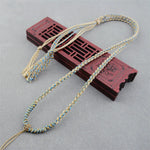 Necklaces for Women Cotton Chain Colorful Pendant Hand Knitted Jewelry on the Neck Retro Long Necklace Premium Couple Pendants