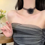 Fashion Necklace for Women Lace Heart Bell Camellia Flower Velvet Clavicle Butterfly Sexy Choker Jewelry