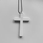 New Gothic Cool Y2K Wood Cross Pendants Necklaces Unisex Charm Chain Choker Necklace Fashion Jewelry