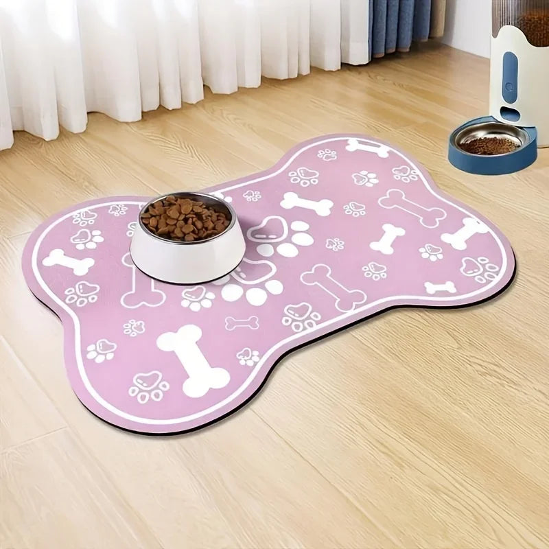 Pet Feeding Mat Non slip, Scratch resistant, Quick drying Pet Meal Mat, Suitable for Dogs and Cats - Easy to Clean
