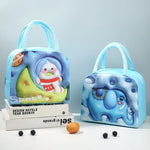 Kids Lunch Bag for School Portable Thermal Bag Children Cartoon Insulated Lunch Bag.