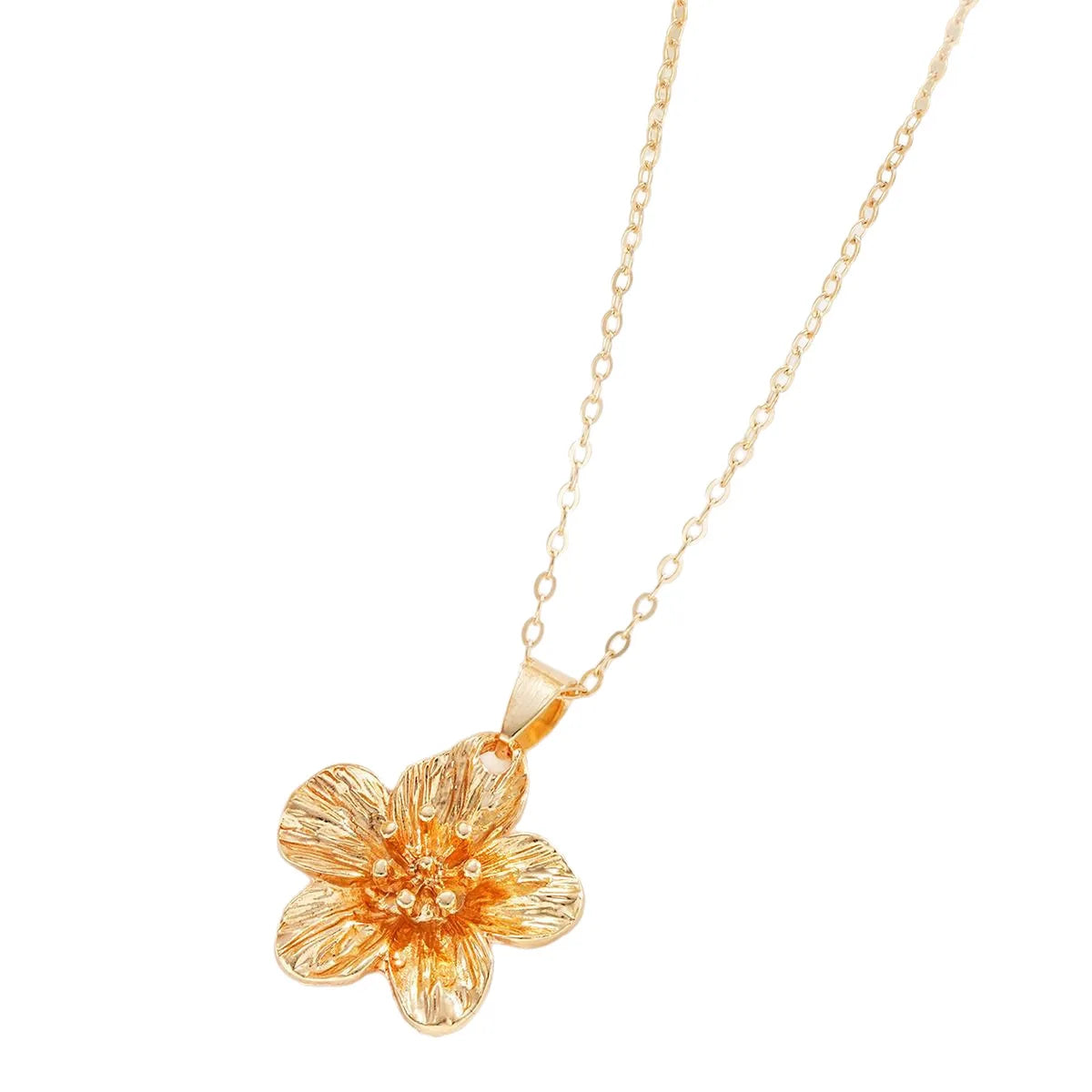 Fashionable cross-border floral necklace; light luxury clavicle chain; simple necklace; high-end jewelry for women