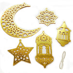 Ramadan Hanging Decoration Acrylic Eid Mubarak Moon Star Lantern