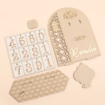 Ramadan Wooden Countdown Calendar, Islamic Eid Flip Desk Calendar
