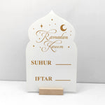Reusable Acrylic Ramadan Calendar Board & Wooden Base ,2026 Eid Mubarak Table Decoration,Ramadan Kareem Party Supplies