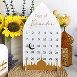Acrylic Ramadan Advent Countdown Calendar Ramadan Decorations for Home Eid Mubarak Table Decor 30 Days Countdown Calendar
