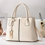 Simple Women's PU Leather Shoulder Bag Large Capacity Handbag.