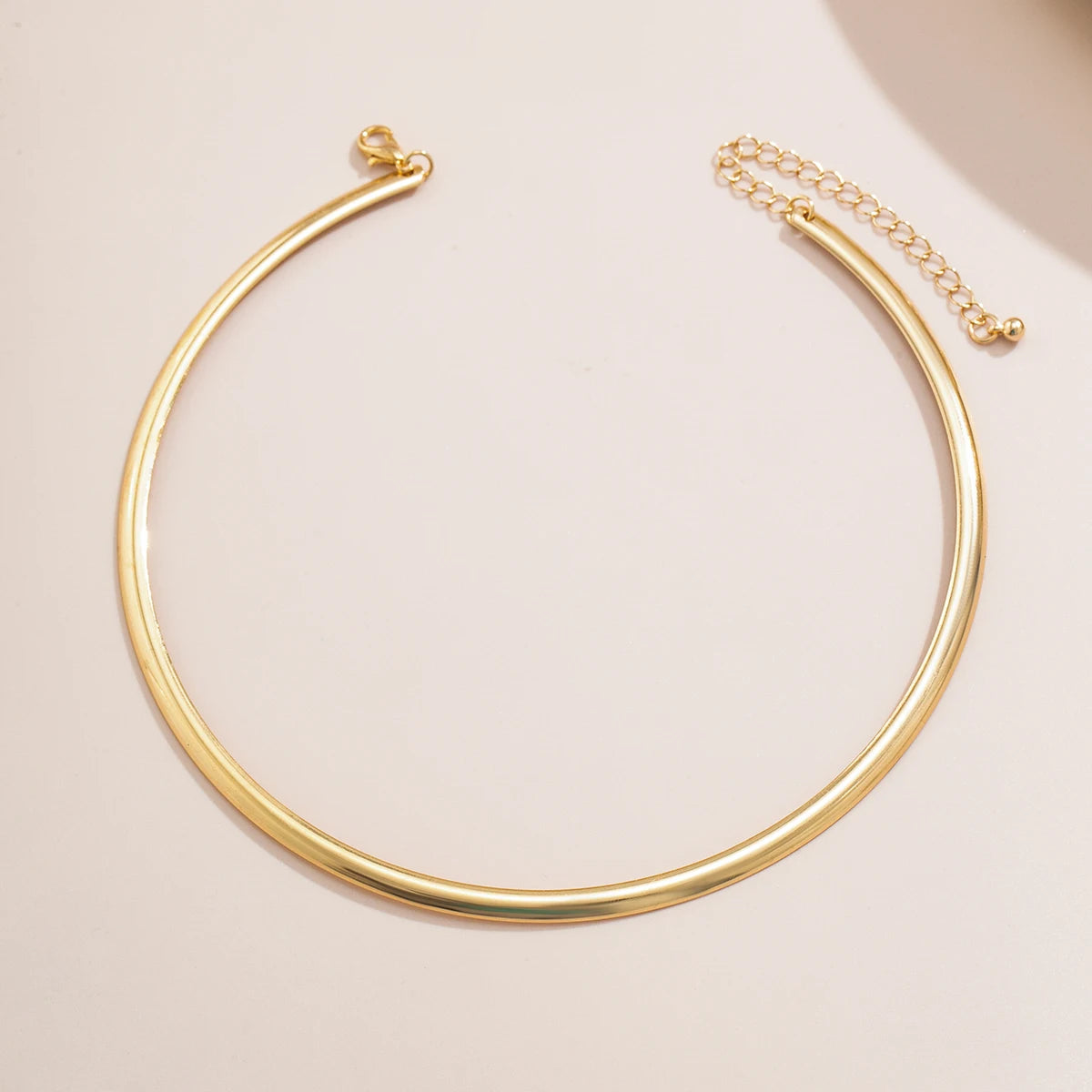 Elegant Simple Chunky Circle Torques Necklace for Women Trendy Choker Collar Fashion Jewelry on the Neck Accessories