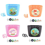 Kids Bike Basket for Boy Girl Front Bicylcles Handlebars Waterproof Basket with Fastens Strap.