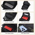 Men's Camping Chest Bag Tactical Sports Shoulder Outdoor Fanny Pack.