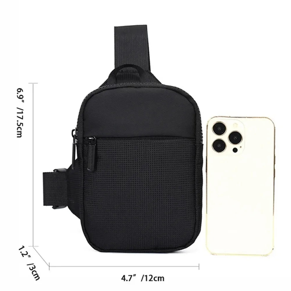 Mini Chest Bag for Men Women Casual Sling Shoulder Crossbody Pack.