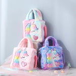 Kids Bags Shoulder Bags Cartoon Embroidered Plush One Shoulder Bag.