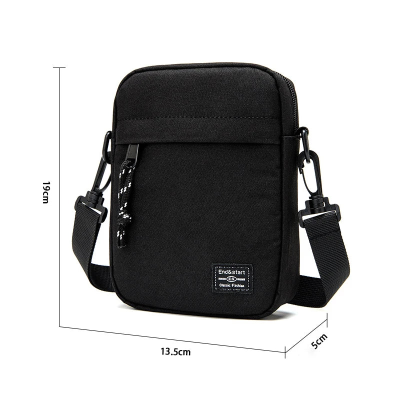 Simple Mini Crossbody Handbags Bag Men's Nylon Shoulder Side Bag for Men.