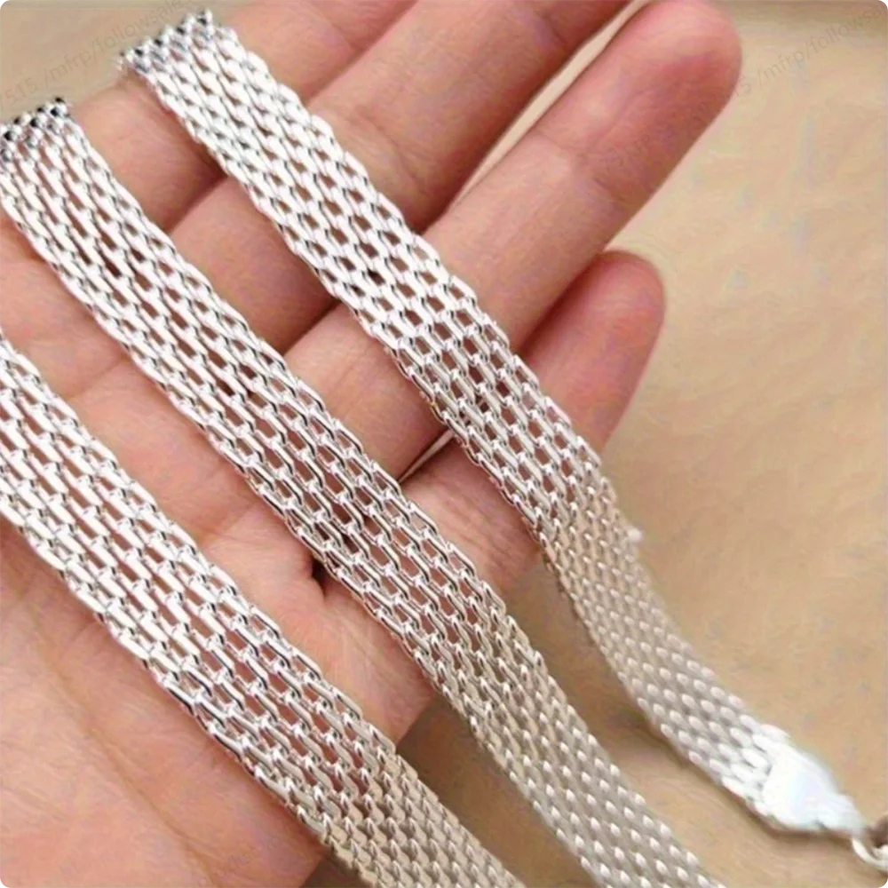 925 Sterling Silver Bracelet for Women, Exquisite and Stylish Woven Chain, Wedding Party, Christmas Gift Jewelry