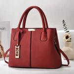 Simple Women's PU Leather Shoulder Bag Large Capacity Handbag.