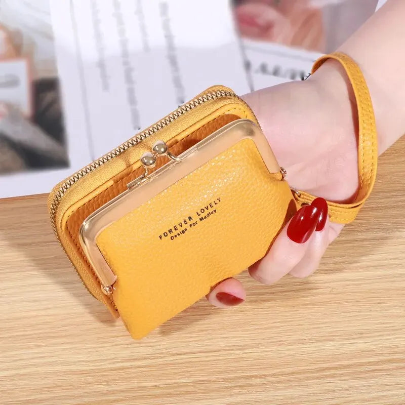 Women's Fashion Wrist Strap Short Zero Wallet