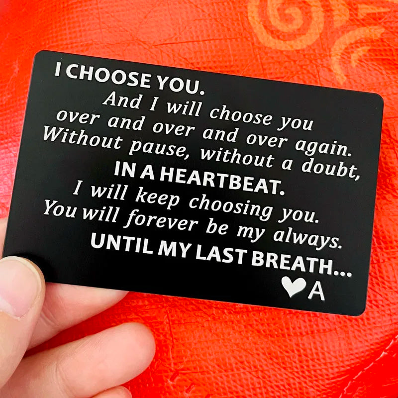 Christmas Gifts for Men Valentines Day Card Valentine Gifts for Husband - Choose You Groom's Gifts Romantic Gifts for Him