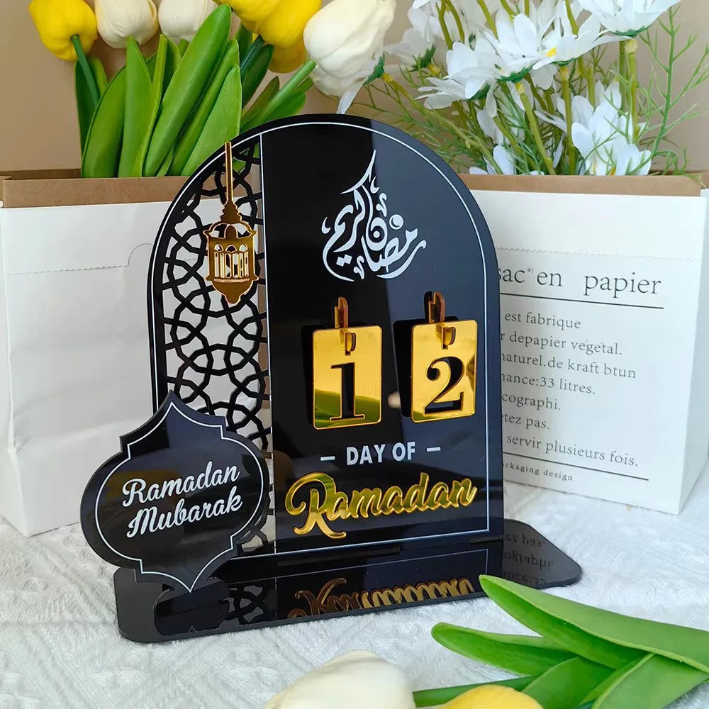 Acrylic Ramadan Countdown Calendar with Base