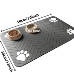 Pet Feeding Mat-Absorbent Placemat for Food and Water Bowl, with Waterproof Rubber Backing, Quick Dry Water Mat for Dog& Cat