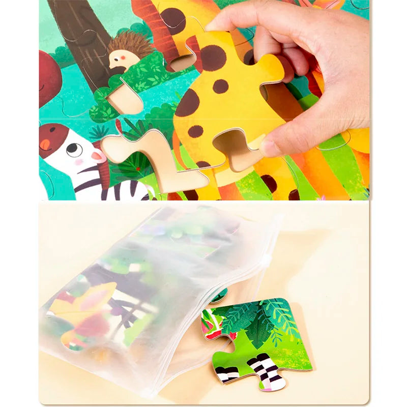 24PCS/Set Large Particle Paper Puzzle