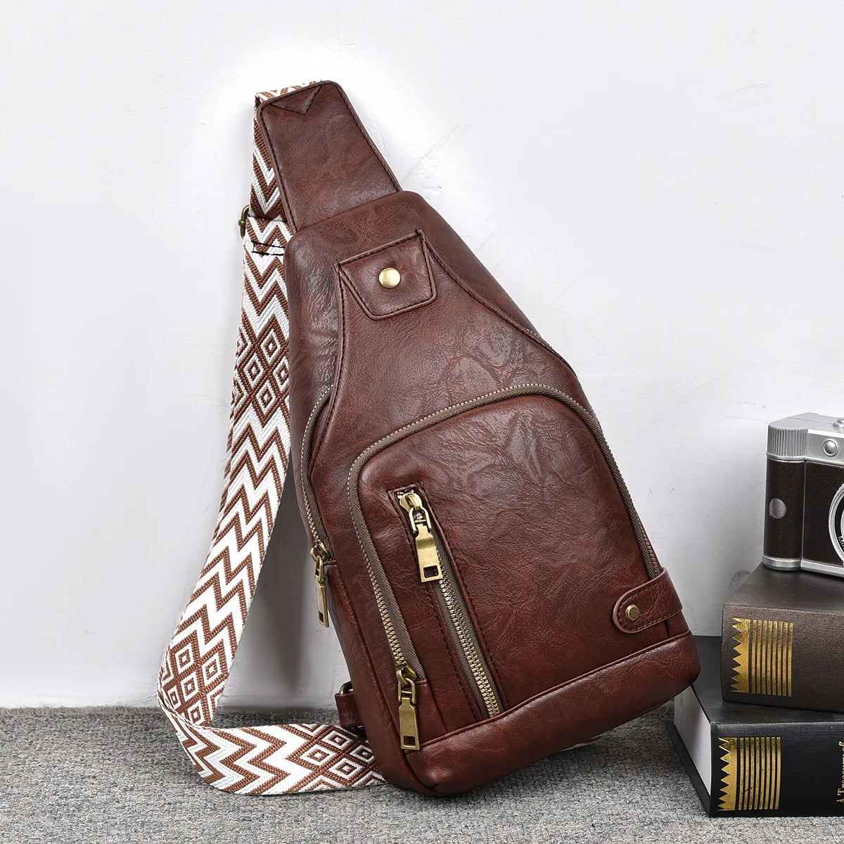 New Shoulder Bag Man  Casual Chest Business Male MultiFunctional Bag.