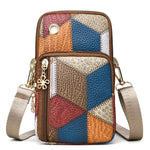Men's and women's single-shoulder crossbody bags, mini handbags, color-blocked, versatile.