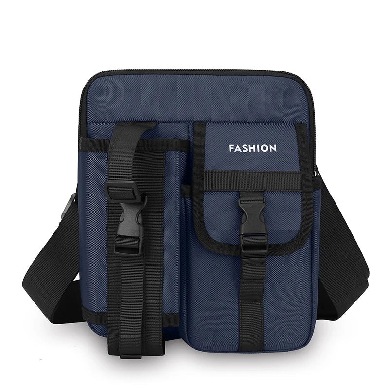 The New Men's Bag Is A Single-Shoulder Crossbody Bag With A Large Capacity And A Water Bottle Pocket It Is A Casual Travel Bag