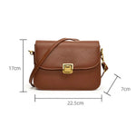 Fashion PU Leather Women Crossbody Bags Black White Khaki Brown Waterproof Korean Shoulder Bag.