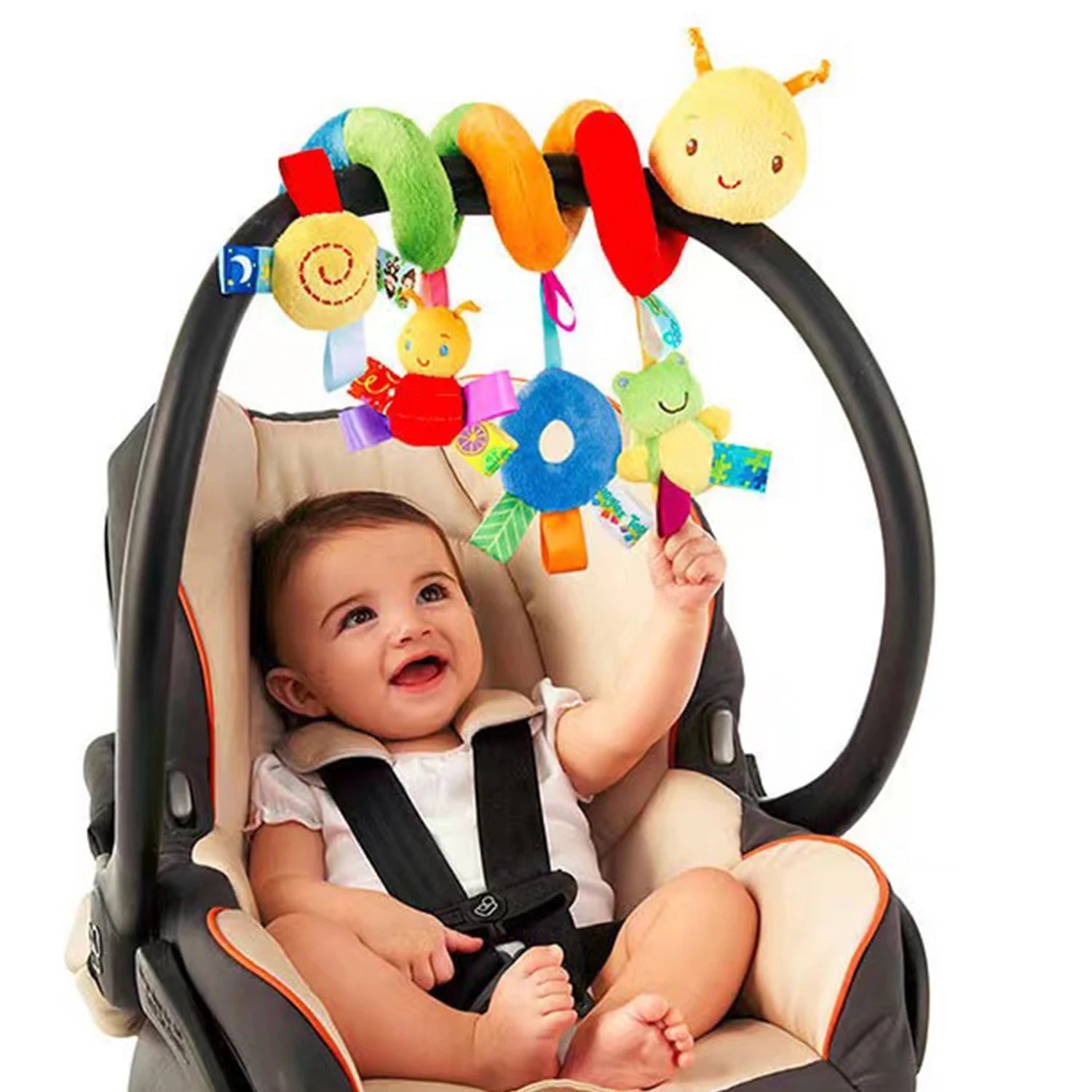 Baby Stroller, Hanging Bell, Plush, Baby color label