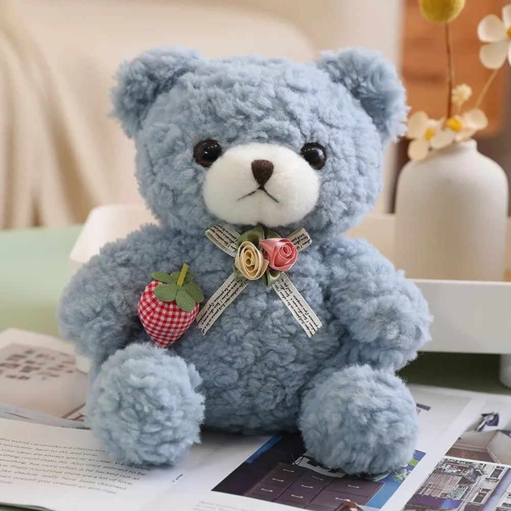 Animal 20CM Rose Soft with Bow Stuffed Animal Bear