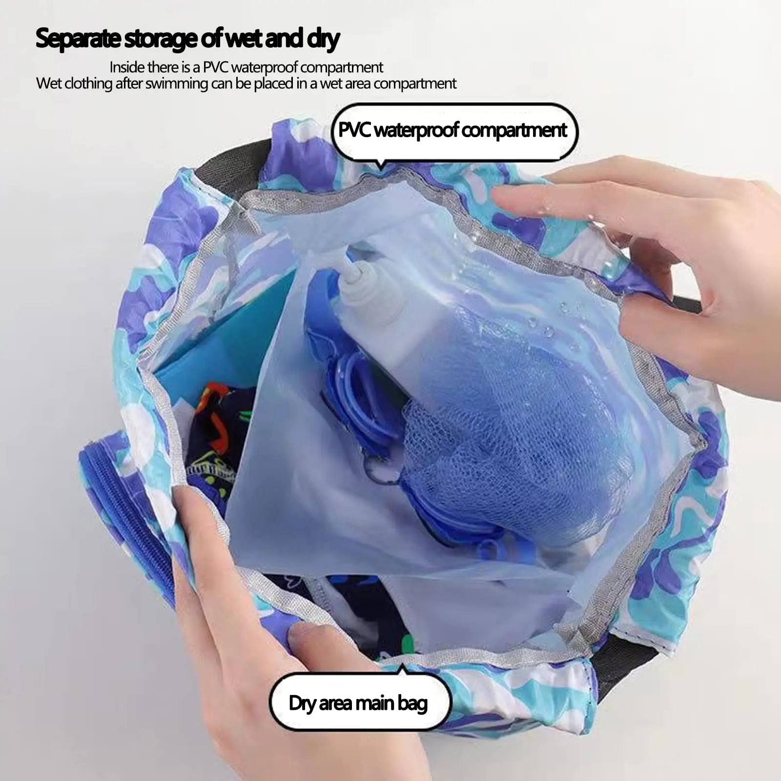 Children's Swimming Bag Kids Waterproof Storage Shoulder Packs Hand Luggage Backpack.