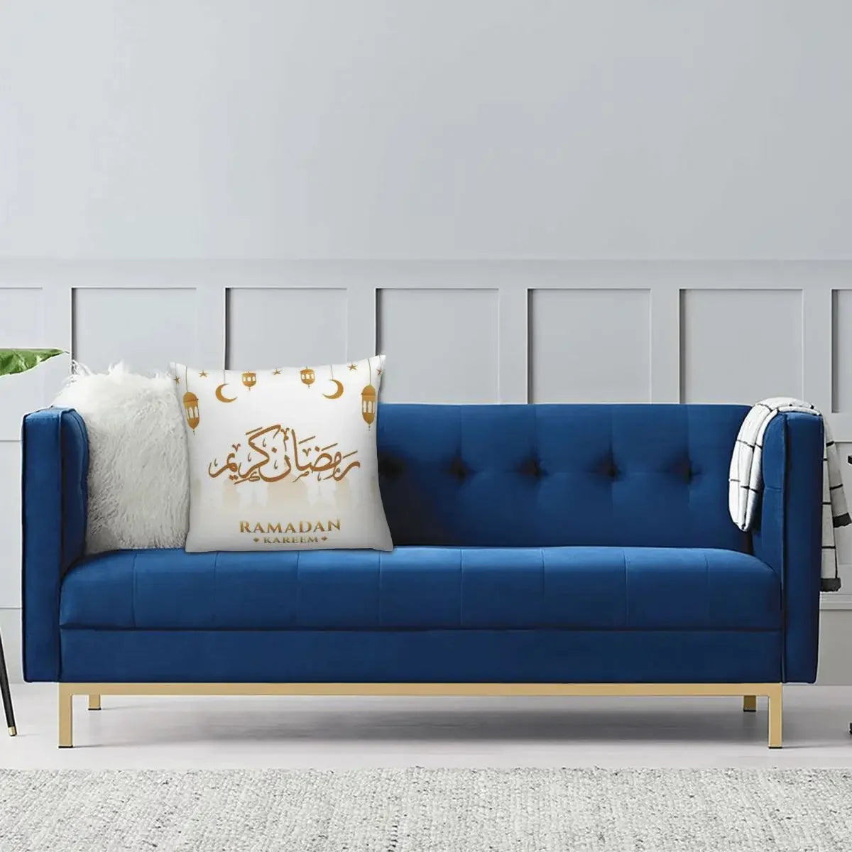 Eid Mubarak Ramadan Kareem Pillowcase Printing Polyester Cushion Cover Decorations Pillow Case Cover Living Room 40*40cm