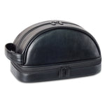 Men's leather makeup bag for travel men's high-end sense large capacity storage bag.