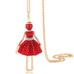 Cute Women Necklace Statement Lady Charm Long Trendy New Fashion Female Big Pendant Lovely Jewelry Polka Dot Gift Wholesale