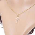 Hot Selling Jewelry Cross Pendant Necklace With Zircon Fashionable And Personalized Design.