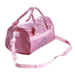 Kids Dance Bag for Girls Ballerina Bag Pink Lace Duffel for Ballet Class Crossbody Name Embroidery Ballet Handbag.