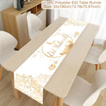 Ramadan Decor Table Runner EID Mubarak Decoration For Home Tablecloth Ramadan Kareem Islamic Muslim Party Eid Al Adha Gifts
