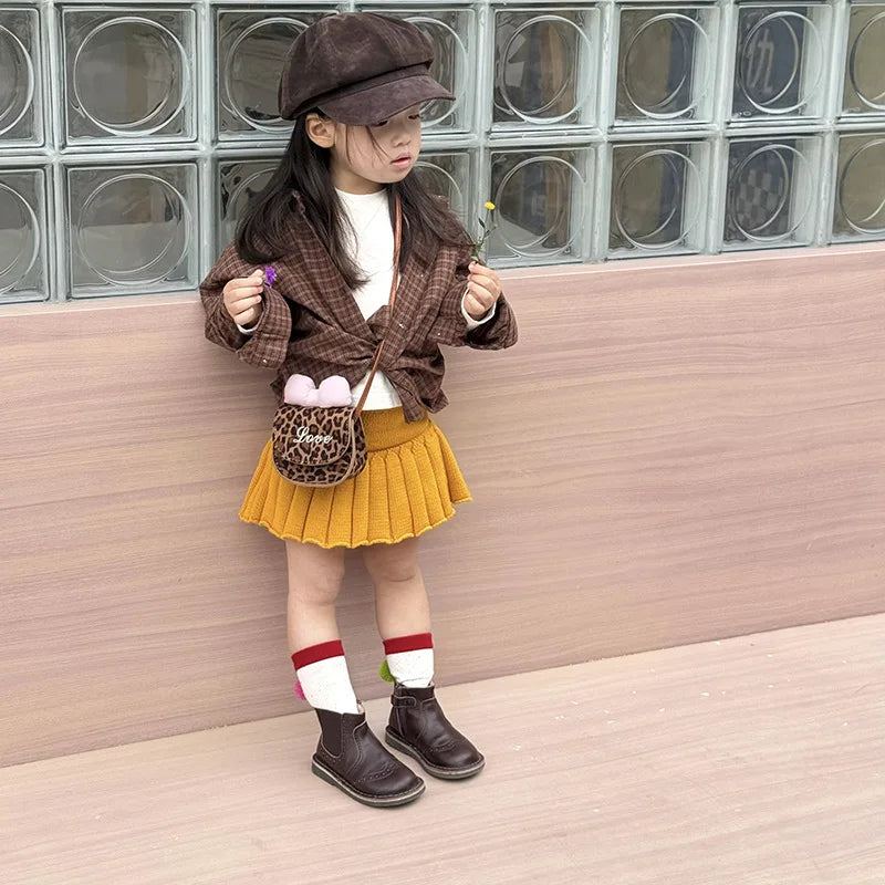 Toddler Kids Purses And Handbags Cute Mini Bowknot Crossbody Bag Fashion Little Girl Small Coin Pouch Children Leopard Hand Bags