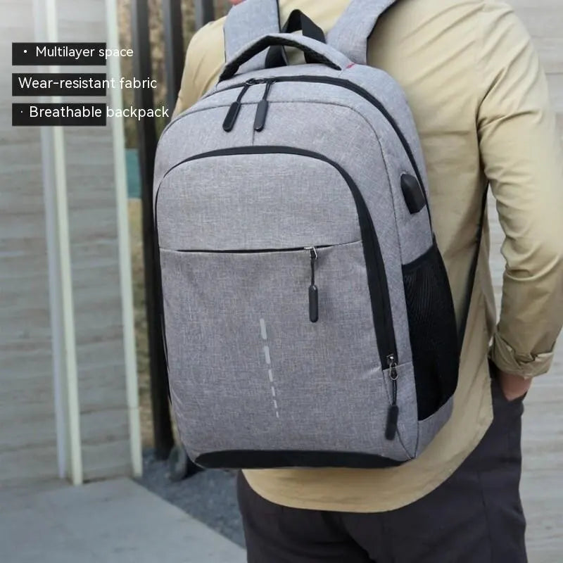 Mens BackPack Large Capacity Simple Fashion, Travel, Student, Computer Bag