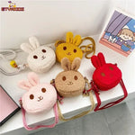 New Cute Little Rabbit Baby Girls Handbags Fashion School Bags for Girls Kids Small Shoulder Lunch Bags.
