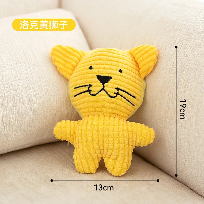Interactive training toys for dogs cute animal plush sounding toys stress-relief and bite-resistant pet toys for cats