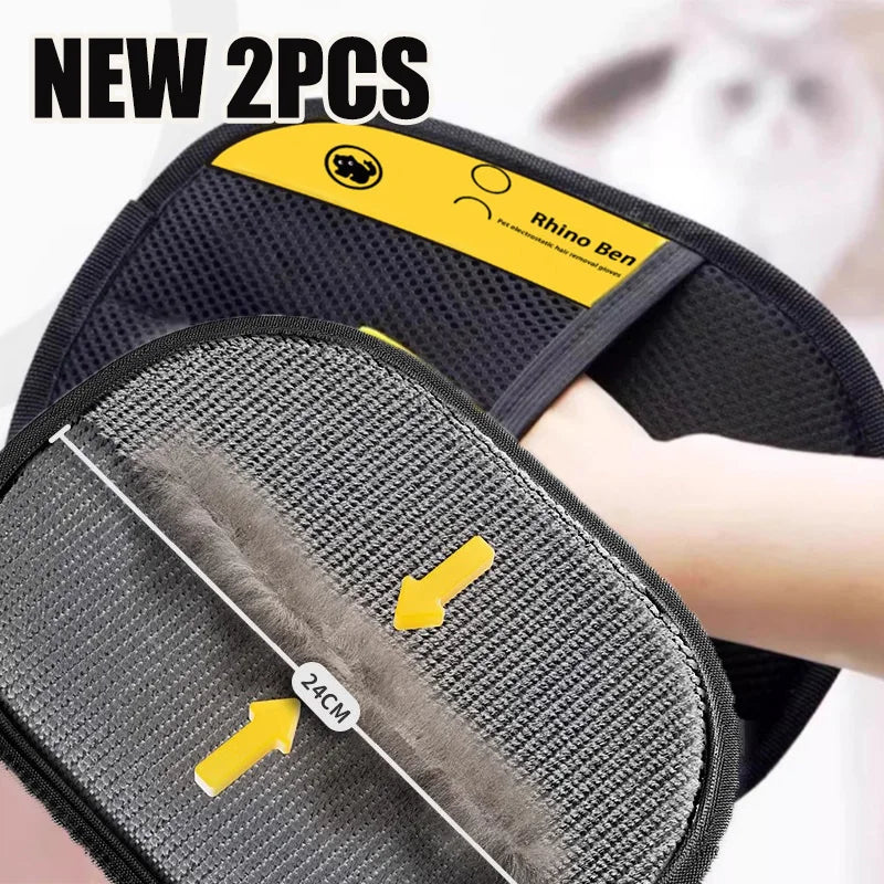 Pet Hair Cleaning And Collection Gloves Double-sided Multi-functional Beauty Glove Tool