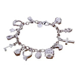 Bracelet European and American Silver Fashion Thirteen Pendant Bracelet Women's Multi-Element Jewelry Simple Style Bracelet