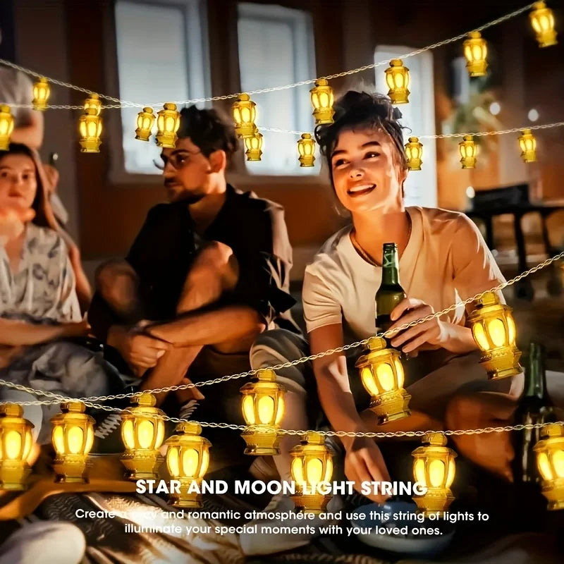 Ramadan Eid String Light 20 LEDs Mubarak Decorations Lantern