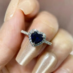 Heart Rings for Women Wedding Jewelry Cubic Zirconia Stone Ring Accessories