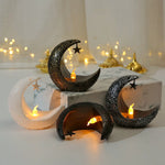 Ramadan Decoration 2026 LED Star Moon Candlestick Lamp