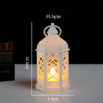 Retro Mini Lantern Black Tea Light Decorative For Ramadan