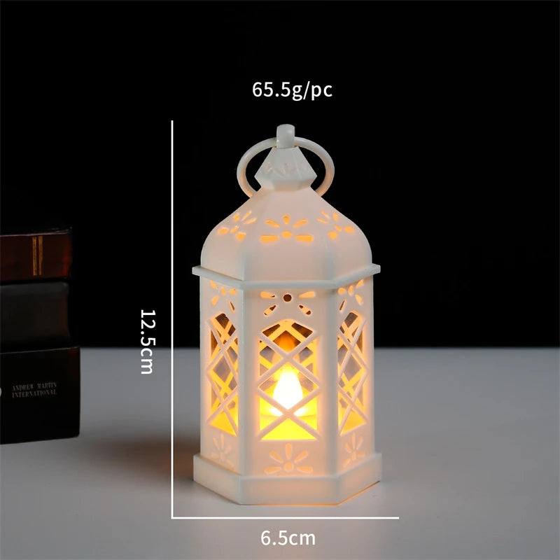 Retro Mini Lantern Black Tea Light Decorative For Ramadan