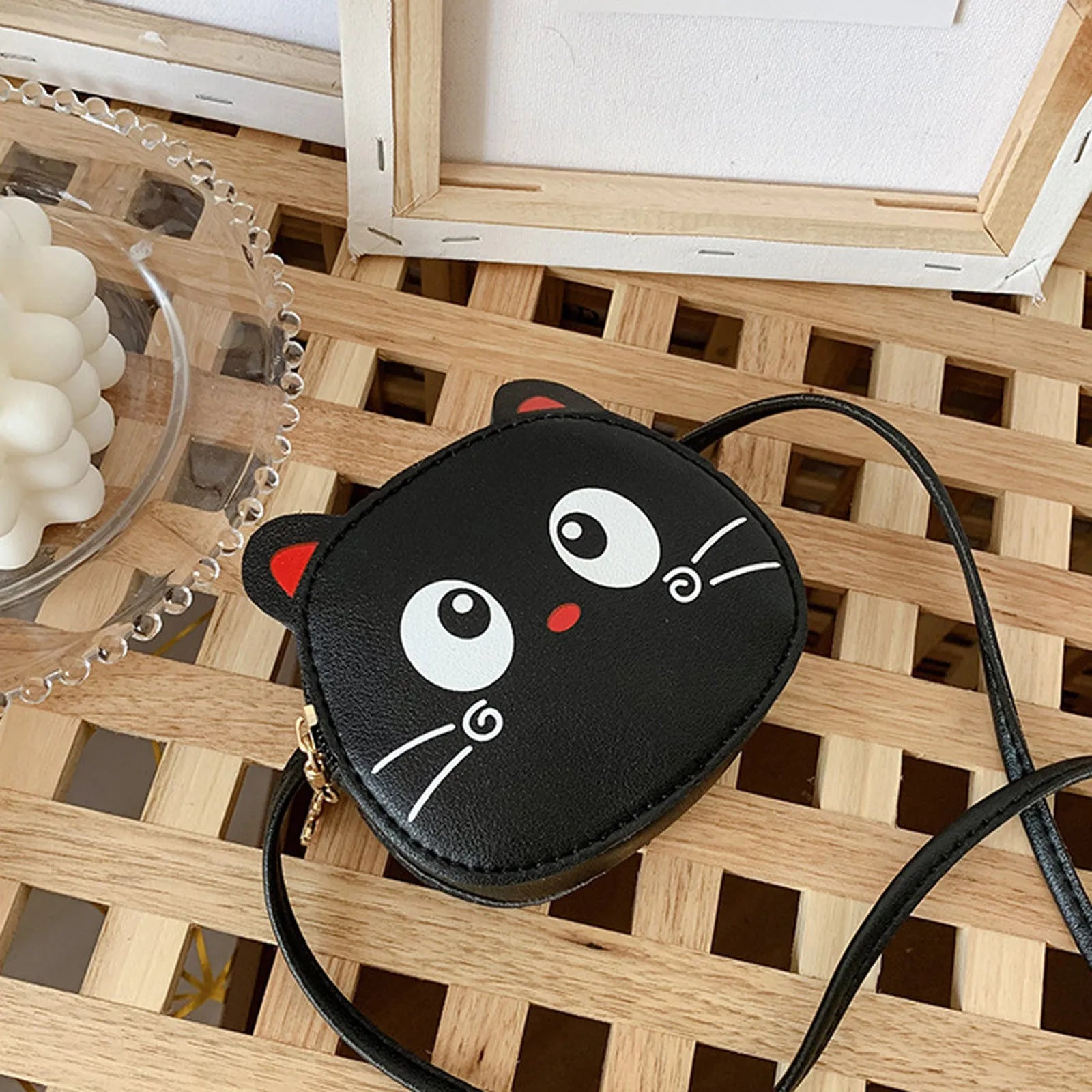 Cartoon Kids Bag Fashion Cute Cat Crossbody Bag Coin Wallet Lovely Hand Bags For Boys And Girls.