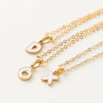 Name Initial Necklace For Women Simple Enamel A-Z Alphabet Pendants Choker Letter Necklaces Fashion Clavicle Chain Jewelry Gifts